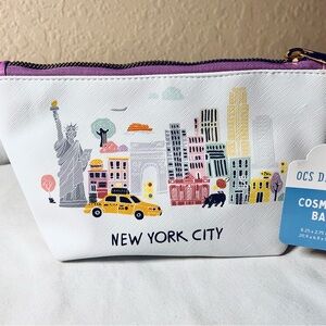 NWT New York City Zip Pouch / Makeup Bag